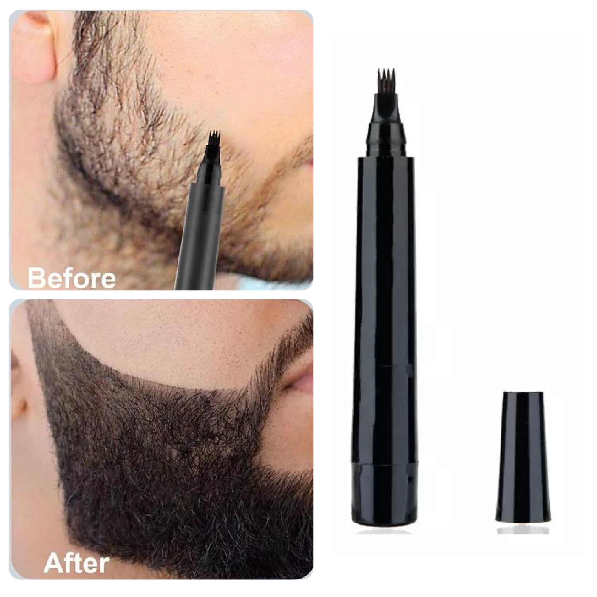 Miniatura 3 de Boligrafo Lapiz Perfilador Barba Cepillo